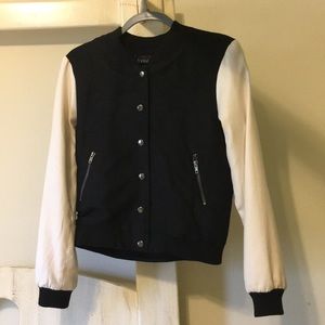 Letterman Style Suede Jacket